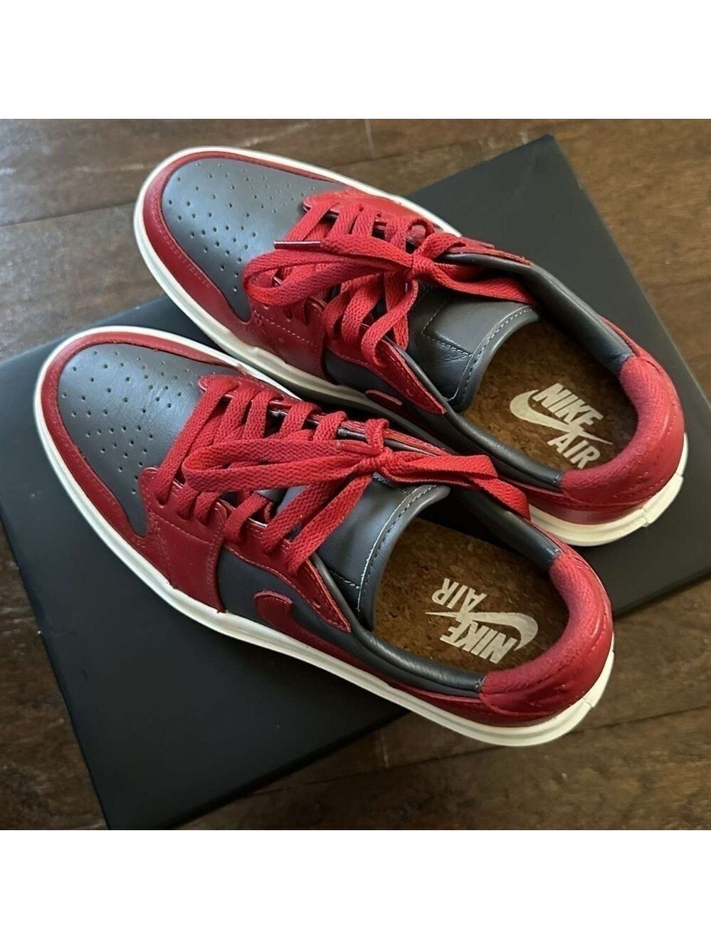 Nike Air Jordan 1 Elevate Low W7.5 Red Gray LN - Picture 2 of 13